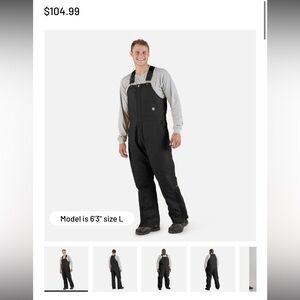 Berne Men's Black Insulated Overalls